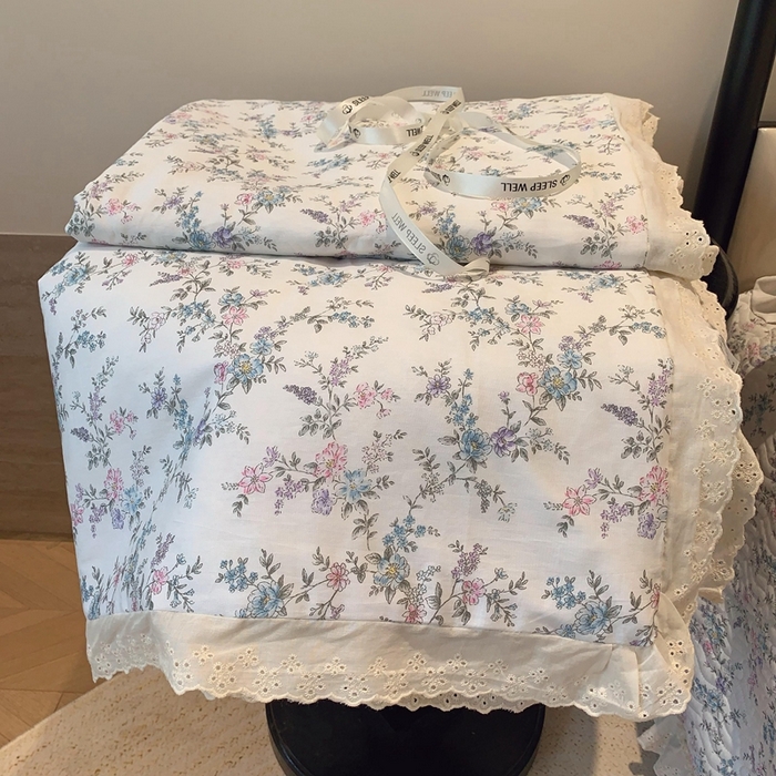 91家纺网 家纺一手货源 找家纺 （总）莱豫2025新款纯棉花边夏被床盖