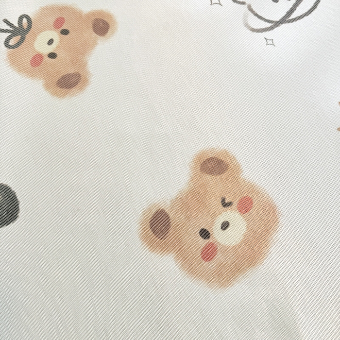 91家纺网 家纺一手货源 找家纺 LIFE.丽芙 2025春夏季新品数码印花冰藤凉席平铺冰丝凉席印花小清新绑带款三件套（风格二） 黄油小熊