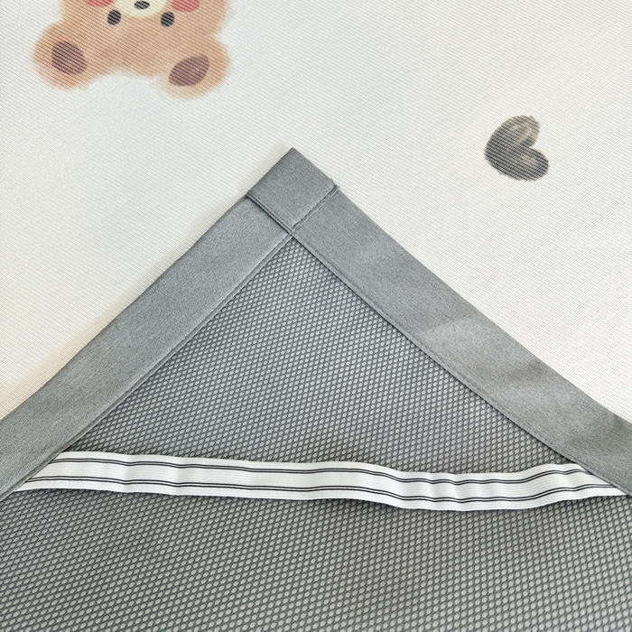 91家纺网 家纺一手货源 找家纺 LIFE.丽芙 2025春夏季新品数码印花冰藤凉席平铺冰丝凉席印花小清新绑带款三件套（风格二） 黄油小熊