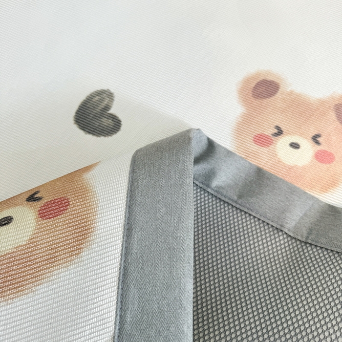 91家纺网 家纺一手货源 找家纺 LIFE.丽芙 2025春夏季新品数码印花冰藤凉席平铺冰丝凉席印花小清新绑带款三件套（风格二） 黄油小熊