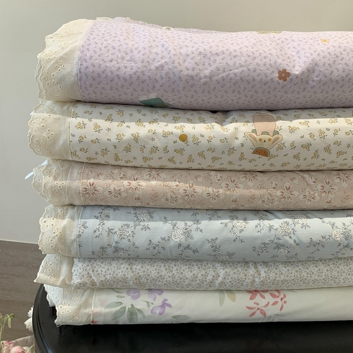 91家纺网 家纺一手货源 找家纺 （总）莱豫2025新款纯棉花边夏被床盖