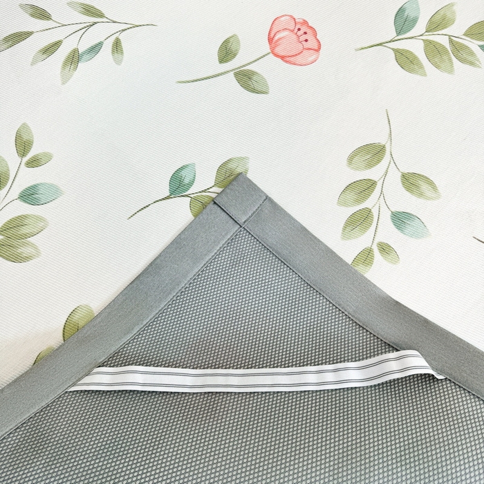 91家纺网 家纺一手货源 找家纺 LIFE.丽芙 2025春夏季新品数码印花冰藤凉席平铺冰丝凉席印花小清新绑带款三件套（风格二） 莫妮卡