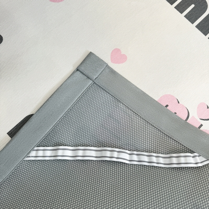 91家纺网 家纺一手货源 找家纺 LIFE.丽芙 2025春夏季新品数码印花冰藤凉席平铺冰丝凉席印花小清新绑带款三件套（风格二） 甜心粉