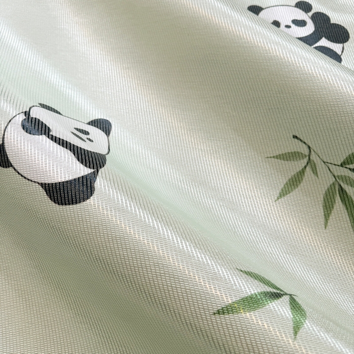 91家纺网 家纺一手货源 找家纺 LIFE.丽芙 2025春夏季新品数码印花冰藤凉席平铺冰丝凉席印花小清新绑带款三件套（风格二） 小熊猫
