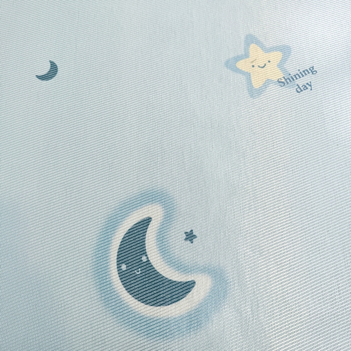 91家纺网 家纺一手货源 找家纺 LIFE.丽芙 2025春夏季新品数码印花冰藤凉席平铺冰丝凉席印花小清新绑带款三件套（风格二） 星辰