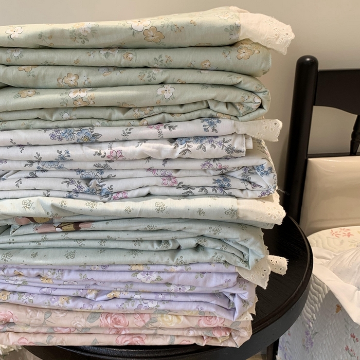 91家纺网 家纺一手货源 找家纺 （总）莱豫2025新款纯棉花边夏被床盖