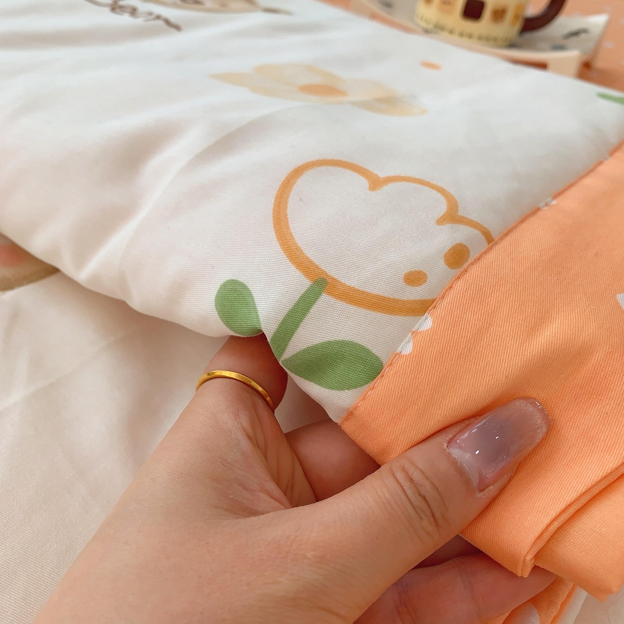 91家纺网 家纺一手货源 找家纺 莱豫家纺 2025春夏新款纯棉全棉夏被夏凉被四件套 熊宝乐园