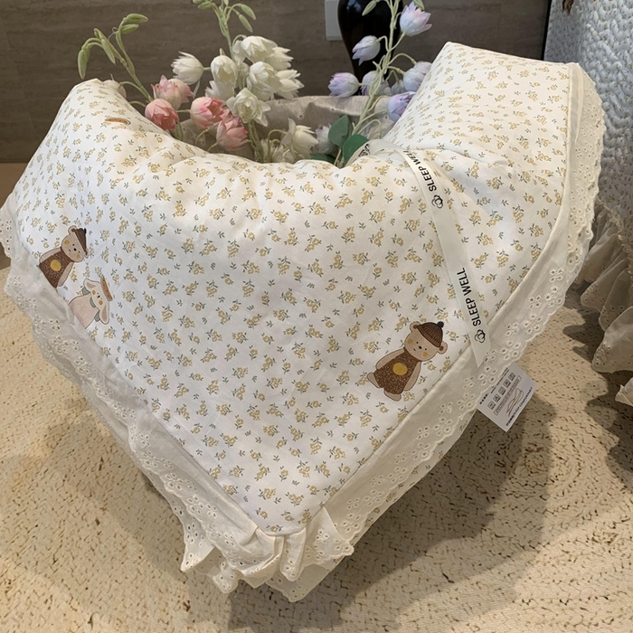 91家纺网 家纺一手货源 找家纺 莱豫2025新款纯棉花边夏被床盖 西瓜兔-夏被