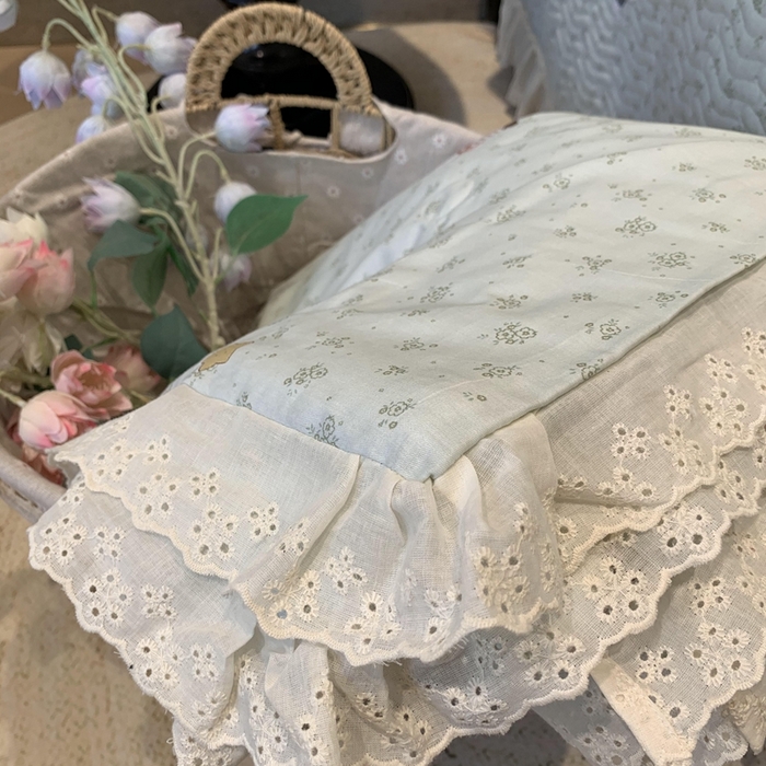 91家纺网 家纺一手货源 找家纺 莱豫2025新款纯棉花边夏被床盖 小花熊-夏被