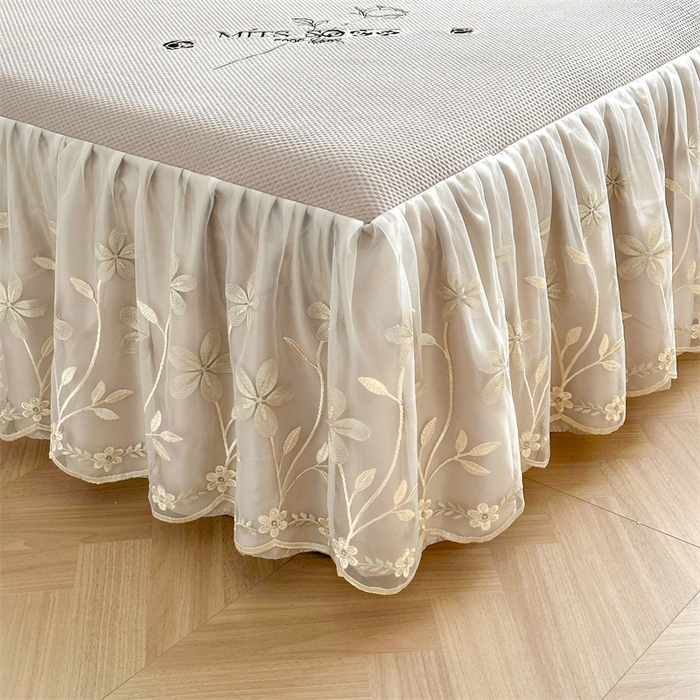 91家纺网 家纺一手货源 找家纺 （总）好儿喜家纺 2025新款玫瑰花床裙凉席  A类面料