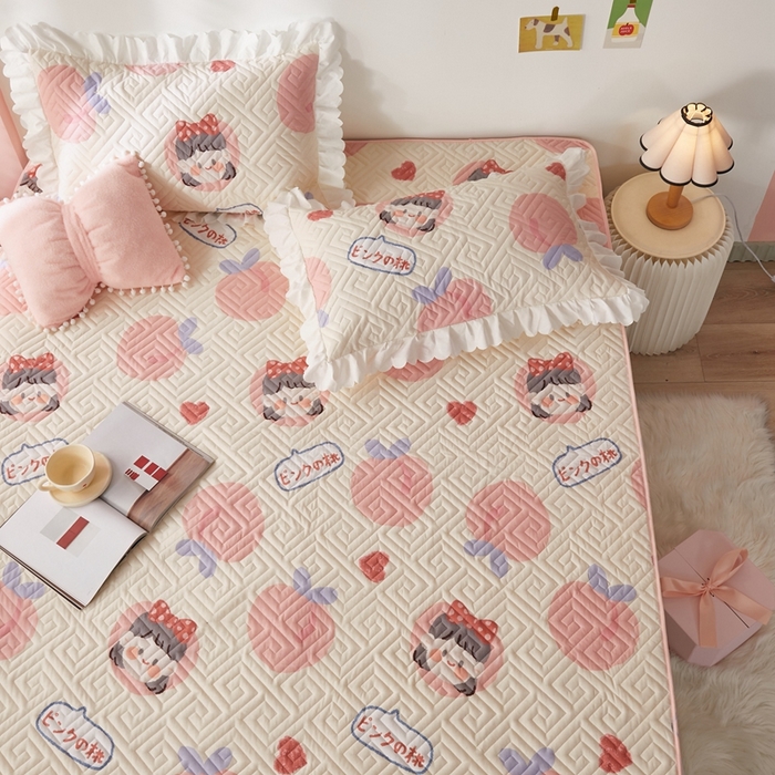 91家纺网 家纺一手货源 找家纺 舒居家纺 2025新款全棉纯棉软床垫 白桃公主