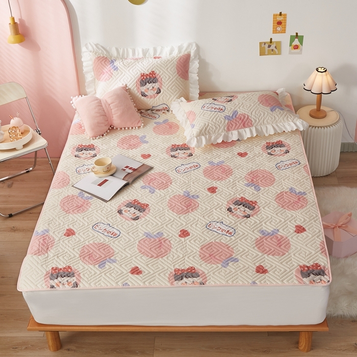 91家纺网 家纺一手货源 找家纺 舒居家纺 2025新款全棉纯棉软床垫 白桃公主