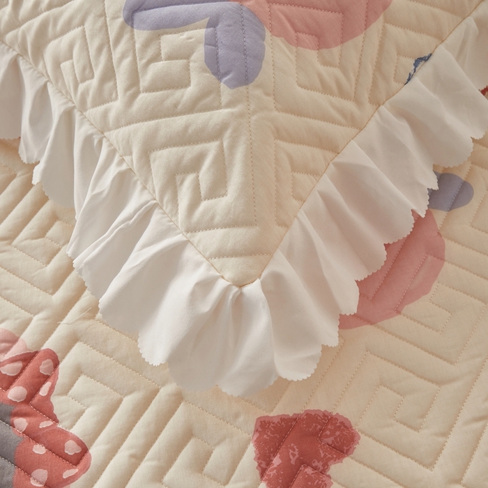 91家纺网 家纺一手货源 找家纺 舒居家纺 2025新款全棉纯棉软床垫 白桃公主