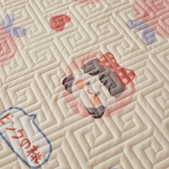 91家纺网 家纺一手货源 找家纺 舒居家纺 2025新款全棉纯棉软床垫 白桃公主