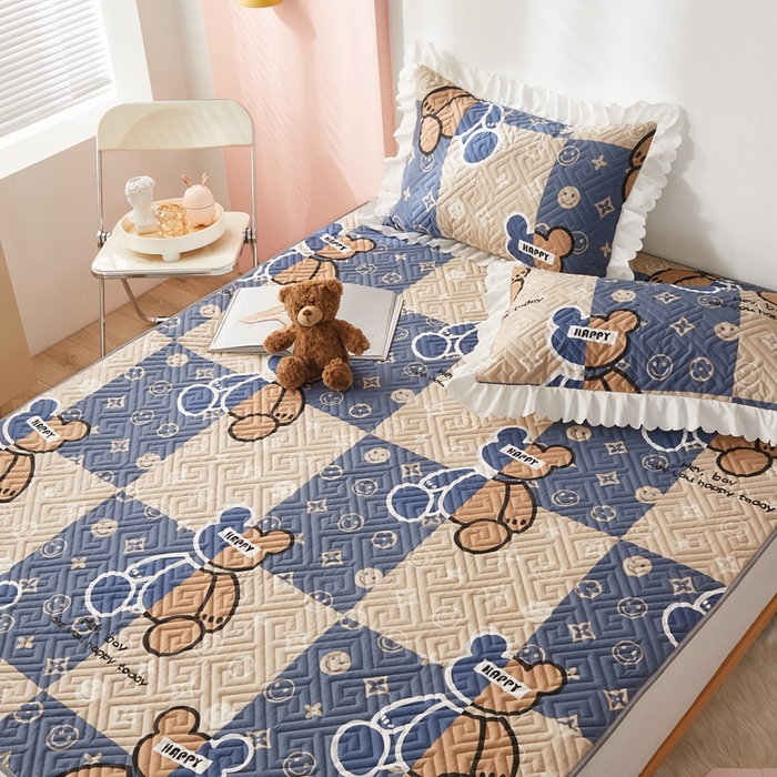 91家纺网 家纺一手货源 找家纺 舒居家纺 2025新款全棉纯棉软床垫 比利熊