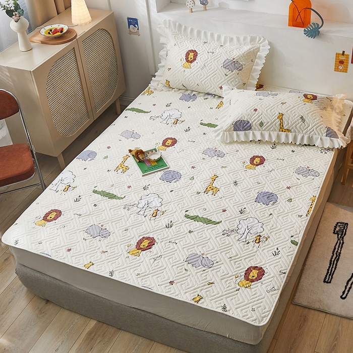 舒居家纺 2025新款全棉纯棉软床垫 动物园