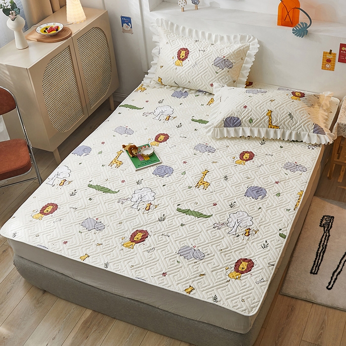 91家纺网 家纺一手货源 找家纺 舒居家纺 2025新款全棉纯棉软床垫 动物园