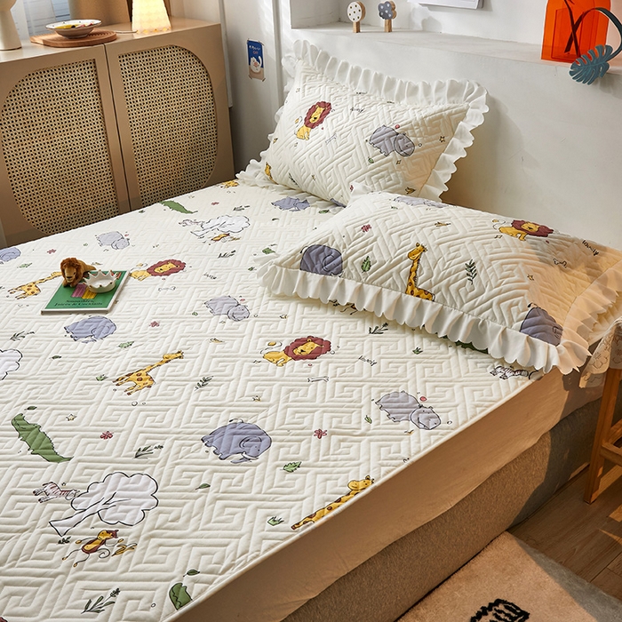 91家纺网 家纺一手货源 找家纺 舒居家纺 2025新款全棉纯棉软床垫 动物园