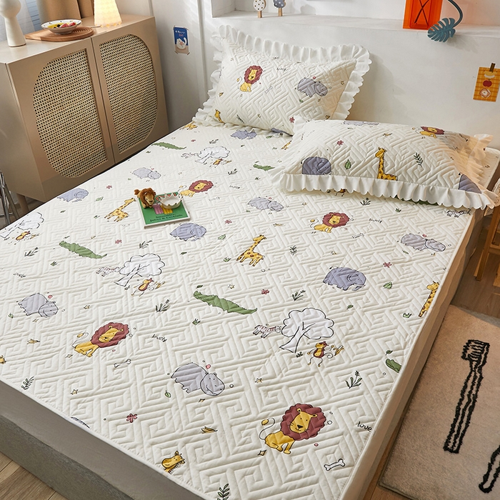 91家纺网 家纺一手货源 找家纺 舒居家纺 2025新款全棉纯棉软床垫 动物园