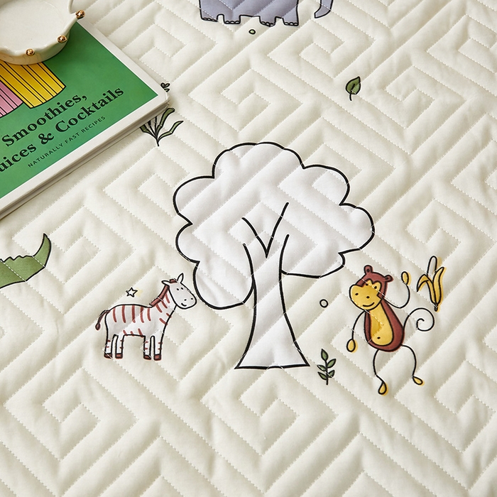 91家纺网 家纺一手货源 找家纺 舒居家纺 2025新款全棉纯棉软床垫 动物园