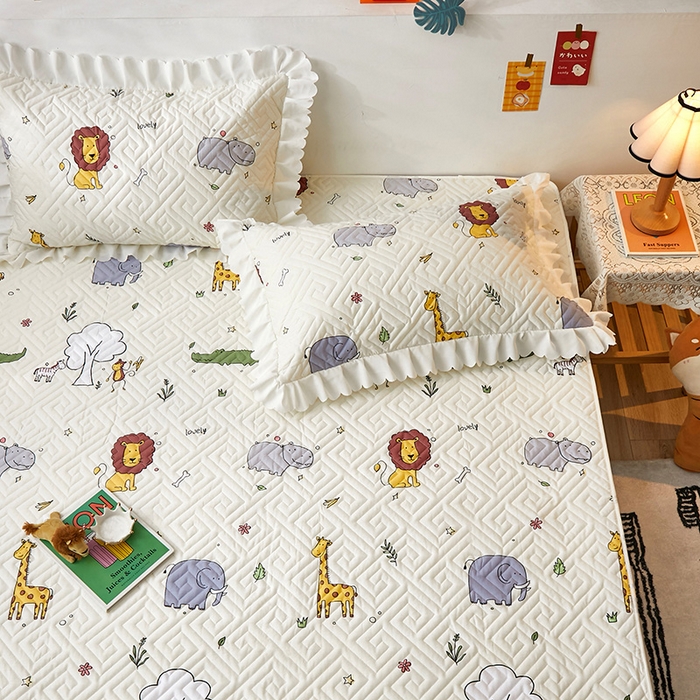 91家纺网 家纺一手货源 找家纺 舒居家纺 2025新款全棉纯棉软床垫 动物园