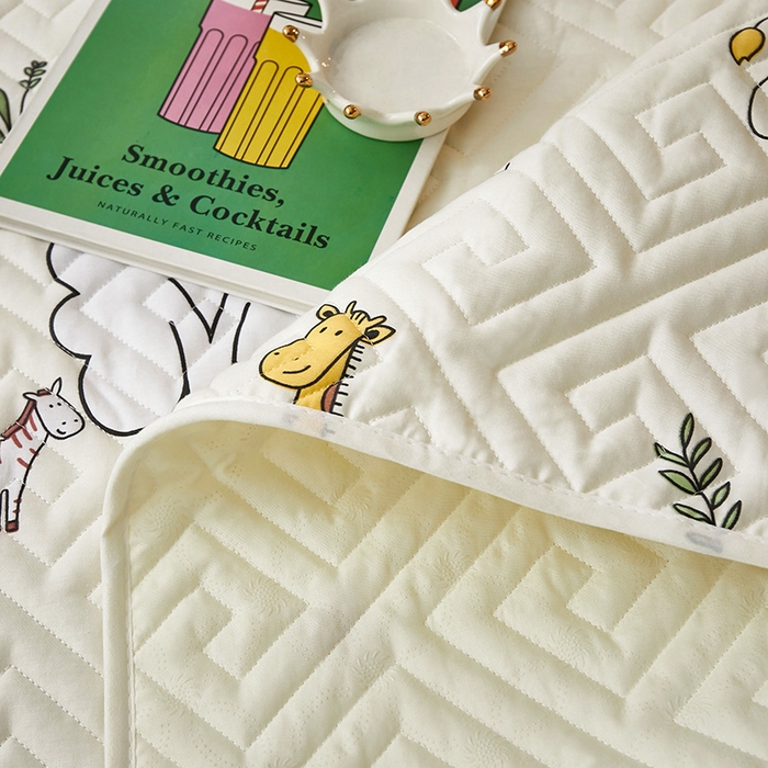 91家纺网 家纺一手货源 找家纺 舒居家纺 2025新款全棉纯棉软床垫 动物园