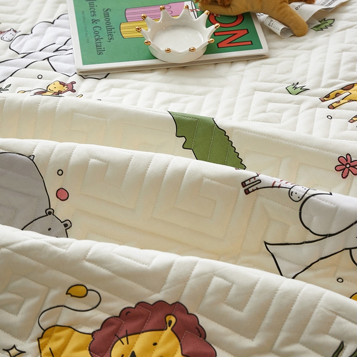 91家纺网 家纺一手货源 找家纺 舒居家纺 2025新款全棉纯棉软床垫 动物园