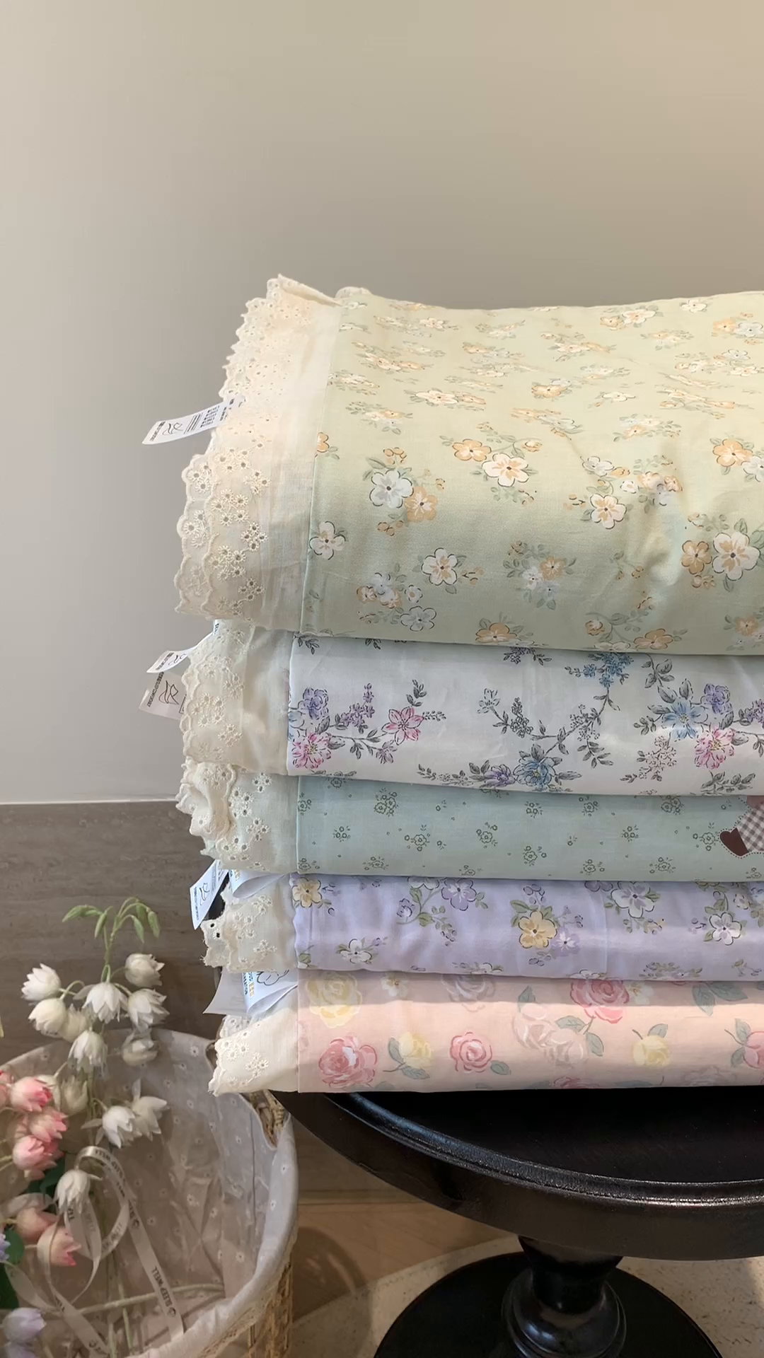 91家纺网 家纺一手货源 找家纺 莱豫2025新款纯棉花边夏被床盖 花语绿夏被