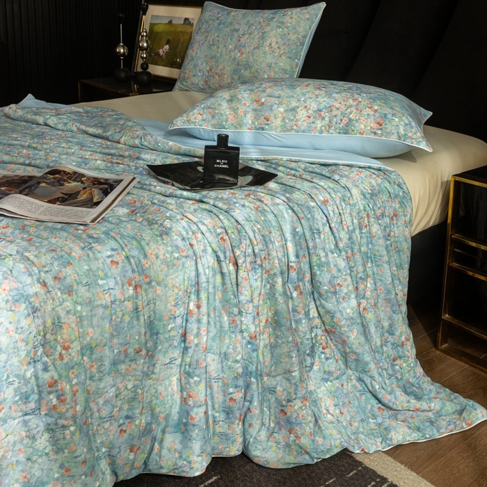 91家纺网 家纺一手货源 找家纺 锦禾穗 2025新款锦禾穗锦氨数码印花夏被 丛林漫步