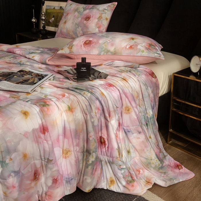 91家纺网 家纺一手货源 找家纺 锦禾穗 2025新款锦禾穗锦氨数码印花夏被 薇娜