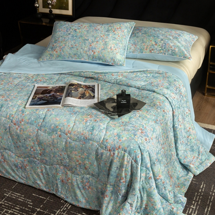 91家纺网 家纺一手货源 找家纺 锦禾穗 2025新款锦禾穗锦氨数码印花夏被 丛林漫步