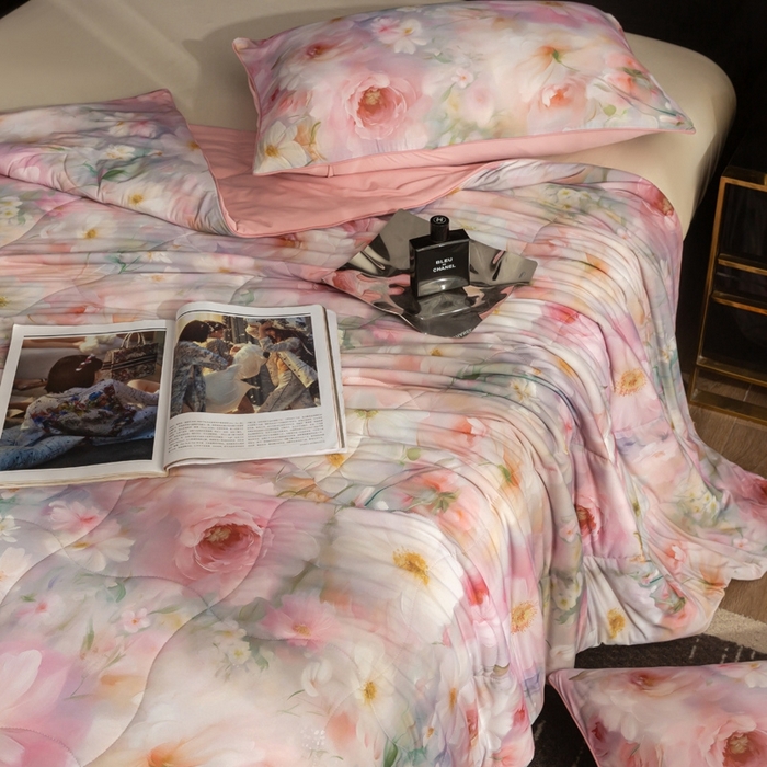 91家纺网 家纺一手货源 找家纺 锦禾穗 2025新款锦禾穗锦氨数码印花夏被 薇娜