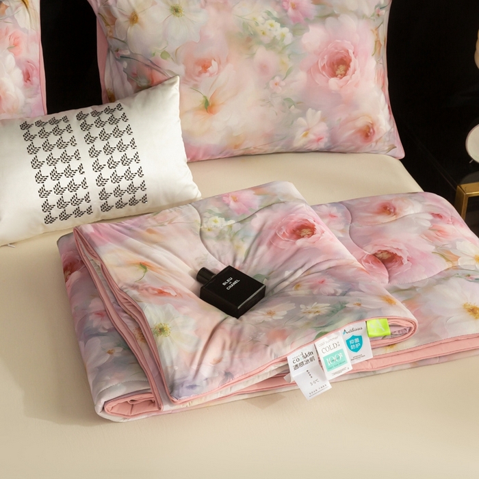 91家纺网 家纺一手货源 找家纺 锦禾穗 2025新款锦禾穗锦氨数码印花夏被 薇娜