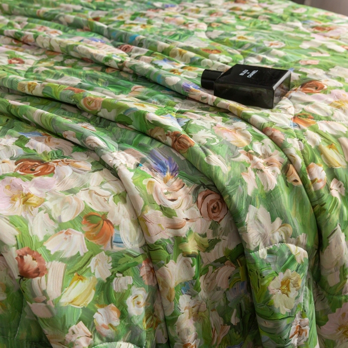 91家纺网 家纺一手货源 找家纺 锦禾穗 2025新款锦禾穗锦氨数码印花夏被 熹微