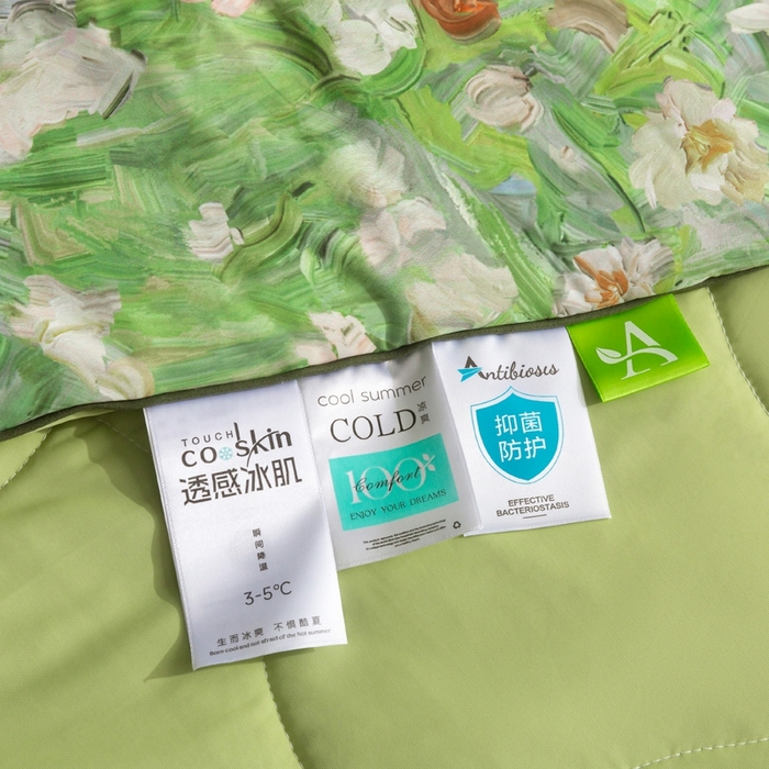 91家纺网 家纺一手货源 找家纺 锦禾穗 2025新款锦禾穗锦氨数码印花夏被 熹微