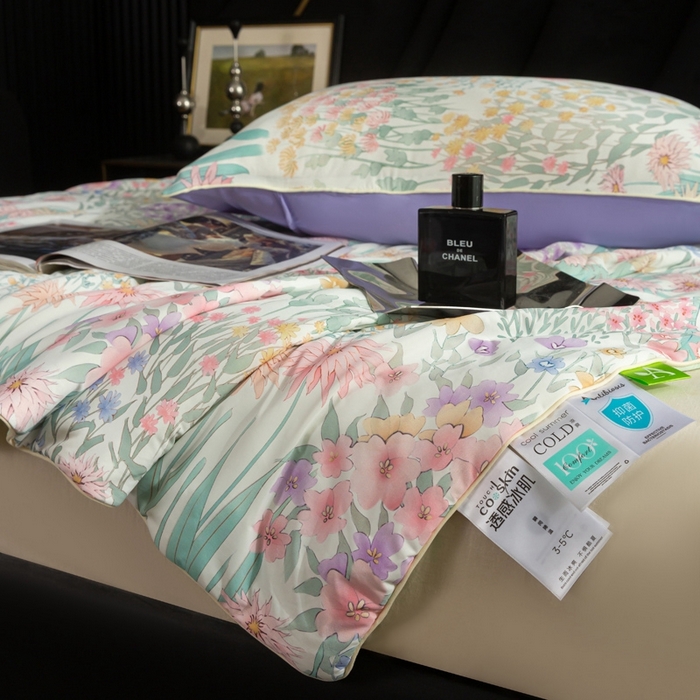 91家纺网 家纺一手货源 找家纺 锦禾穗 2025新款锦禾穗锦氨数码印花夏被 伊娃