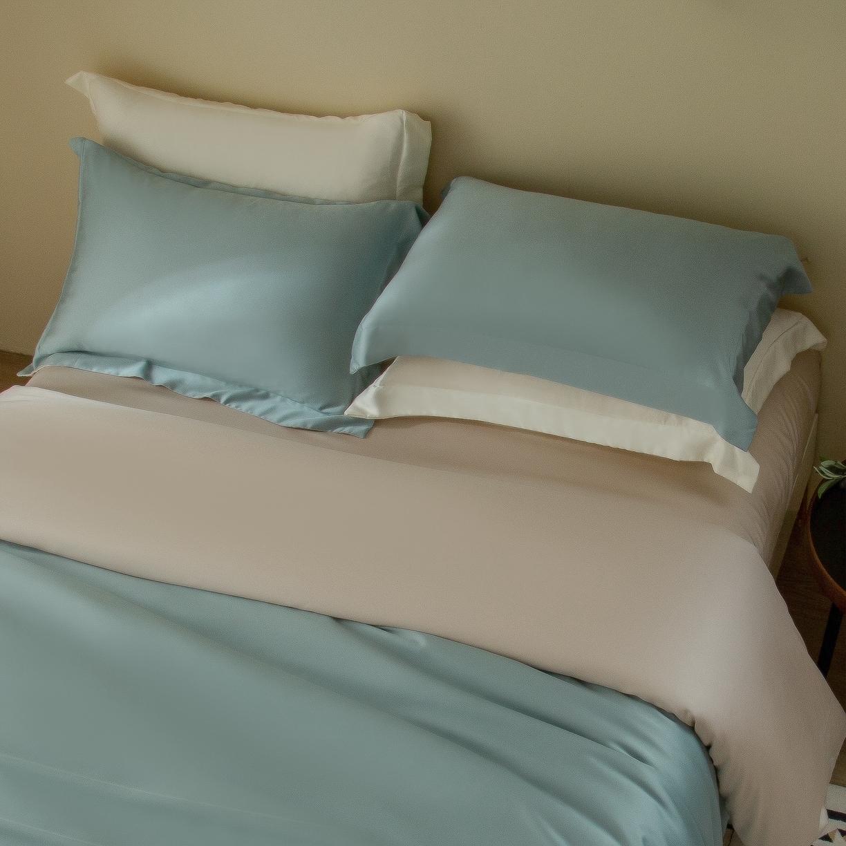 ONE TWO ONE 121 2025新款60支奥地利进口兰精天丝秋风系列单品-枕套 莫兰棕