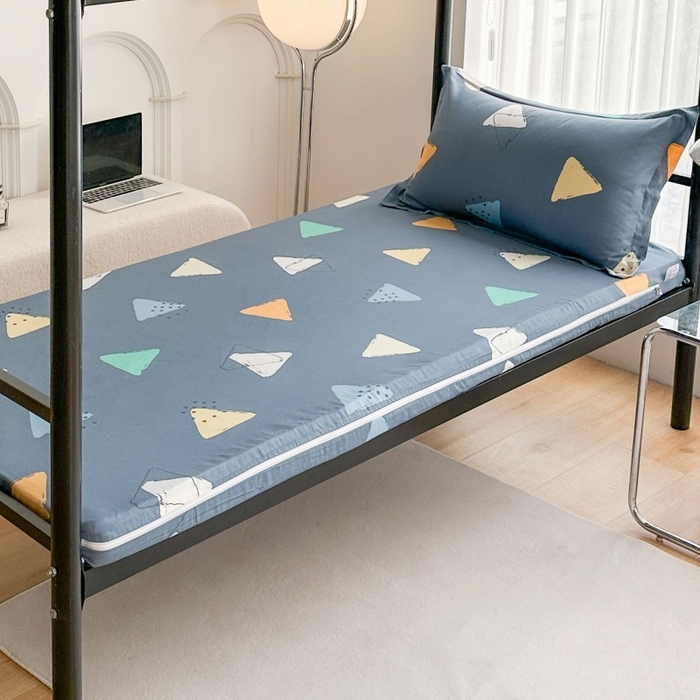 91家纺网 家纺一手货源 找家纺 （总）凌云家纺 2025新款全棉学生宿舍单人床垫海绵垫租房专用可拆卸