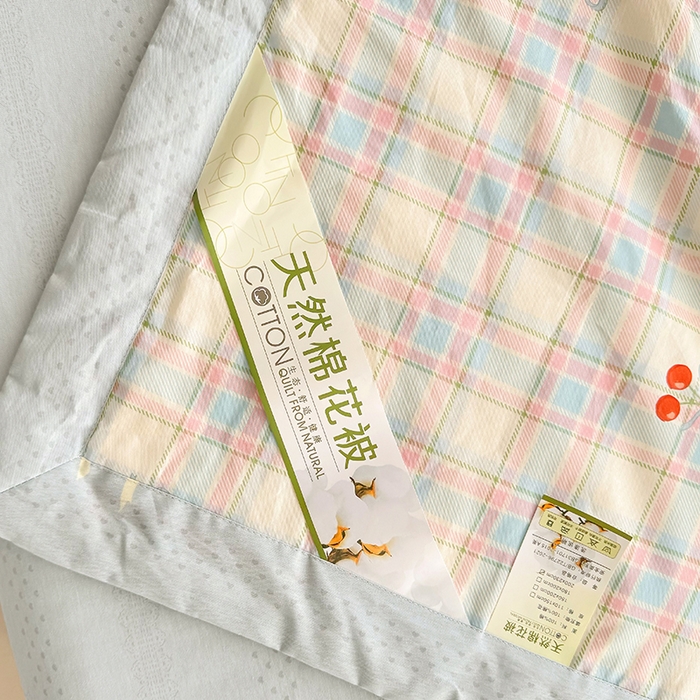 91家纺网 家纺一手货源 找家纺 栩裕纺织 2025新款全棉印染棉花夏被夏凉被空调被 樱桃派