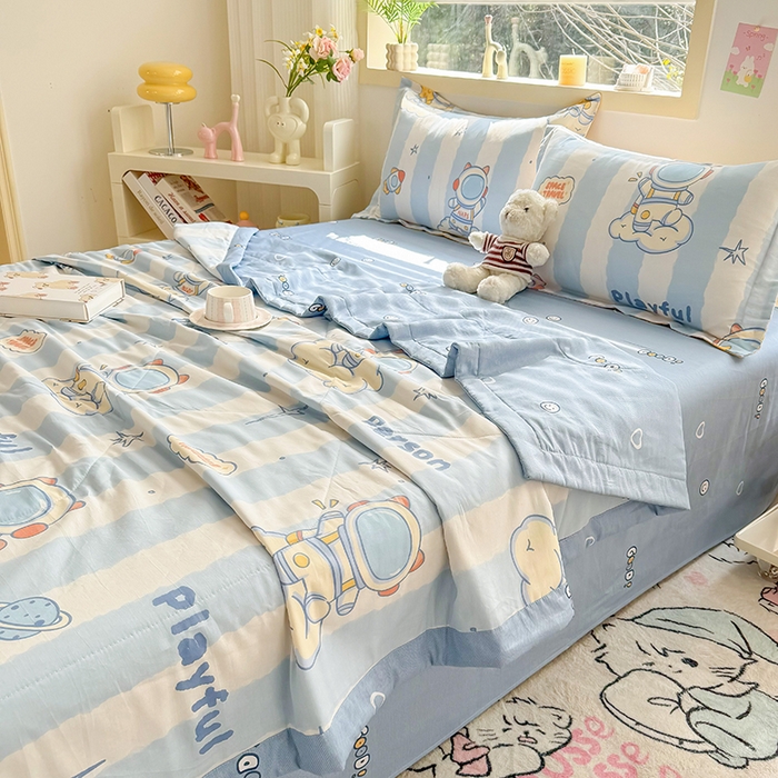 91家纺网 家纺一手货源 找家纺 栩裕纺织 2025新款全棉印染棉花夏被夏凉被空调被 遨游星际