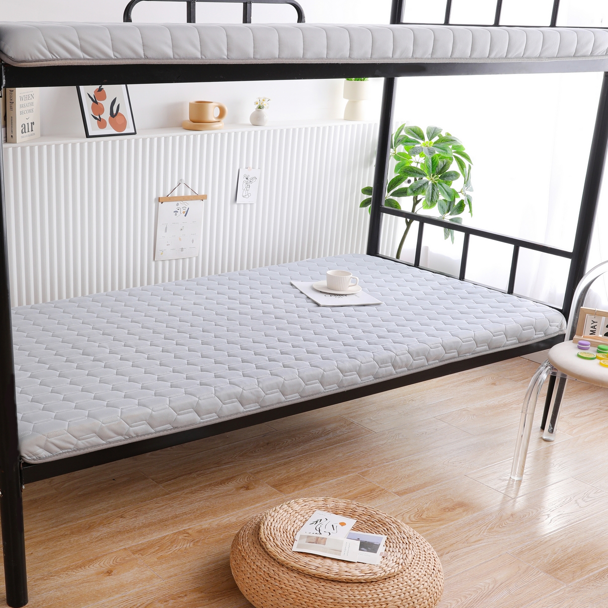 91家纺网 家纺一手货源 找家纺 凌云家纺 2025新款全棉学生宿舍单人床垫海绵垫租房专用可拆卸 内部床垫图片