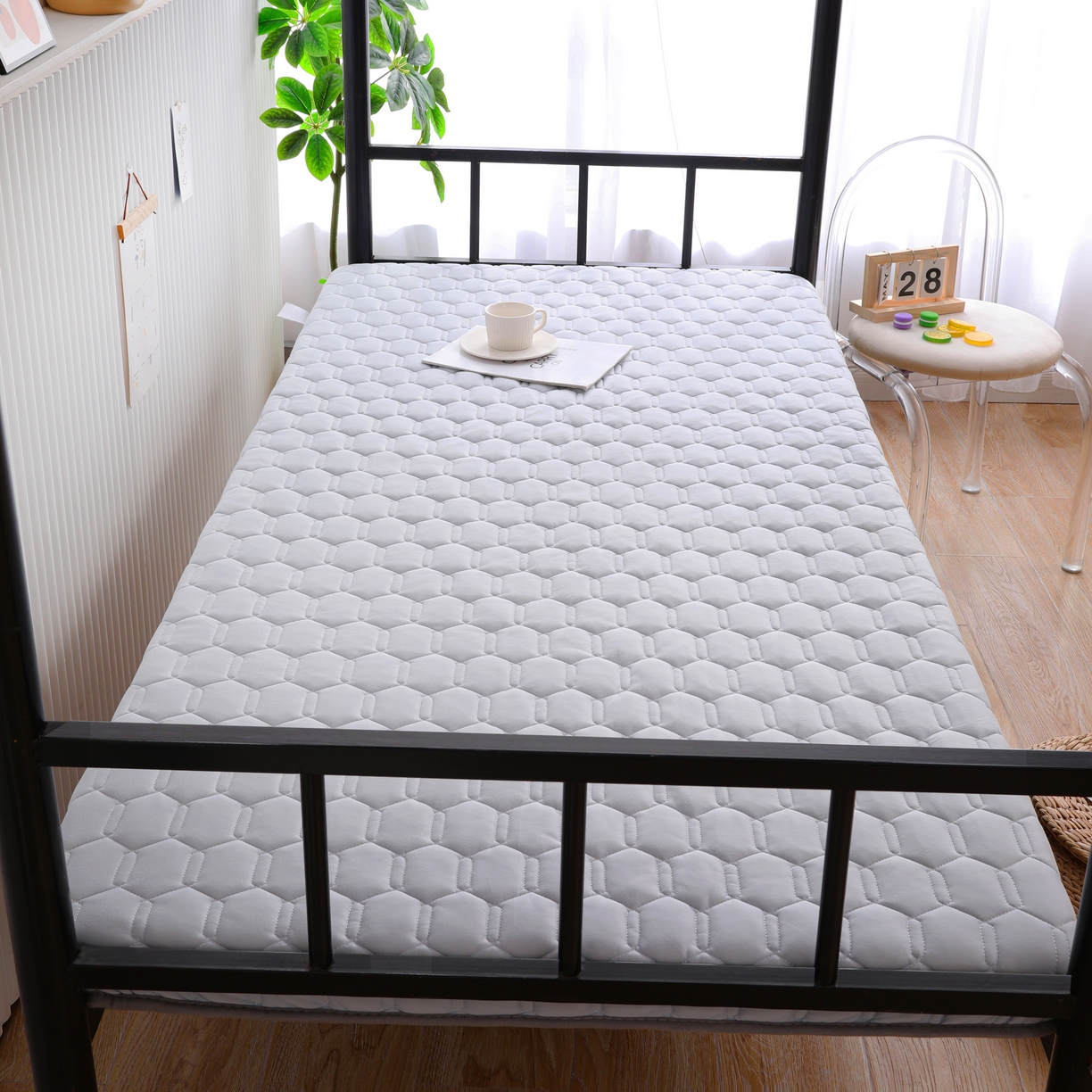 91家纺网 家纺一手货源 找家纺 凌云家纺 2025新款全棉学生宿舍单人床垫海绵垫租房专用可拆卸 内部床垫图片