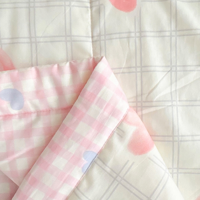 91家纺网 家纺一手货源 找家纺 栩裕纺织 2025新款全棉印染棉花夏被夏凉被空调被 粉桃之恋