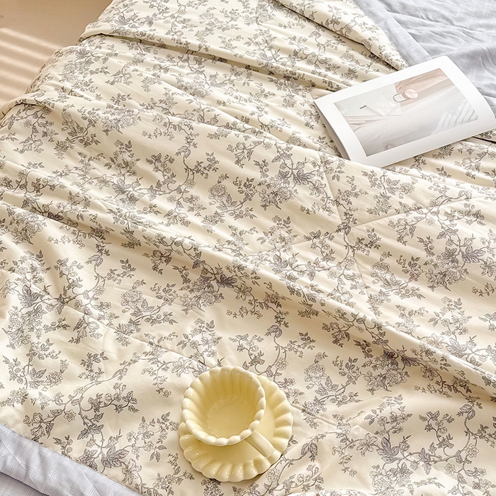 91家纺网 家纺一手货源 找家纺 栩裕纺织 2025新款全棉印染棉花夏被夏凉被空调被 扶桑意晚