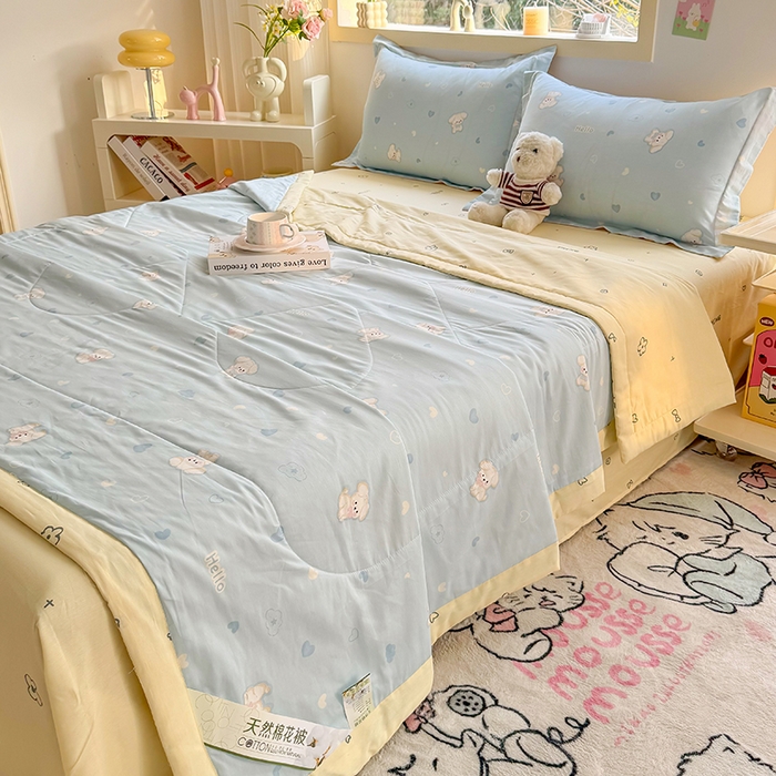 91家纺网 家纺一手货源 找家纺 栩裕纺织 2025新款全棉印染棉花夏被夏凉被空调被 哈基米