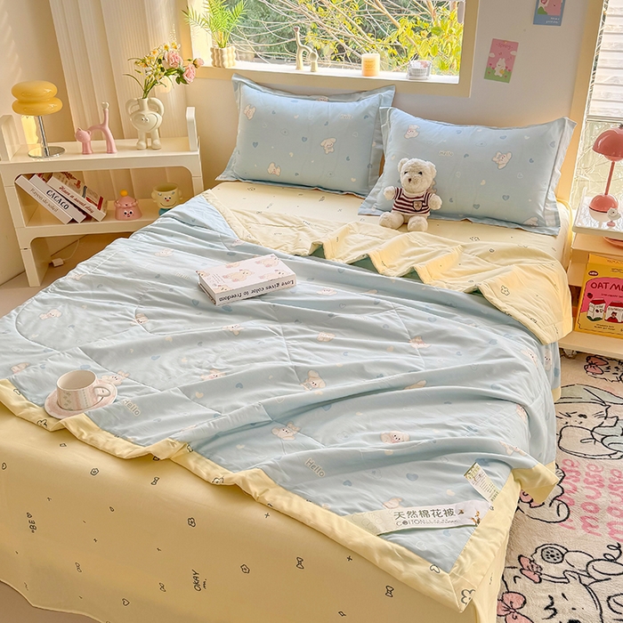 91家纺网 家纺一手货源 找家纺 栩裕纺织 2025新款全棉印染棉花夏被夏凉被空调被 哈基米