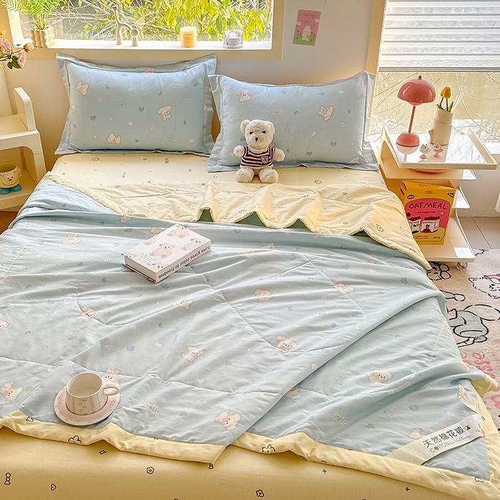 91家纺网 家纺一手货源 找家纺 栩裕纺织 2025新款全棉印染棉花夏被夏凉被空调被 哈基米