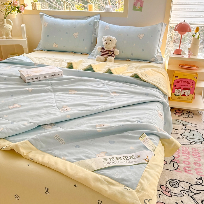 91家纺网 家纺一手货源 找家纺 栩裕纺织 2025新款全棉印染棉花夏被夏凉被空调被 哈基米