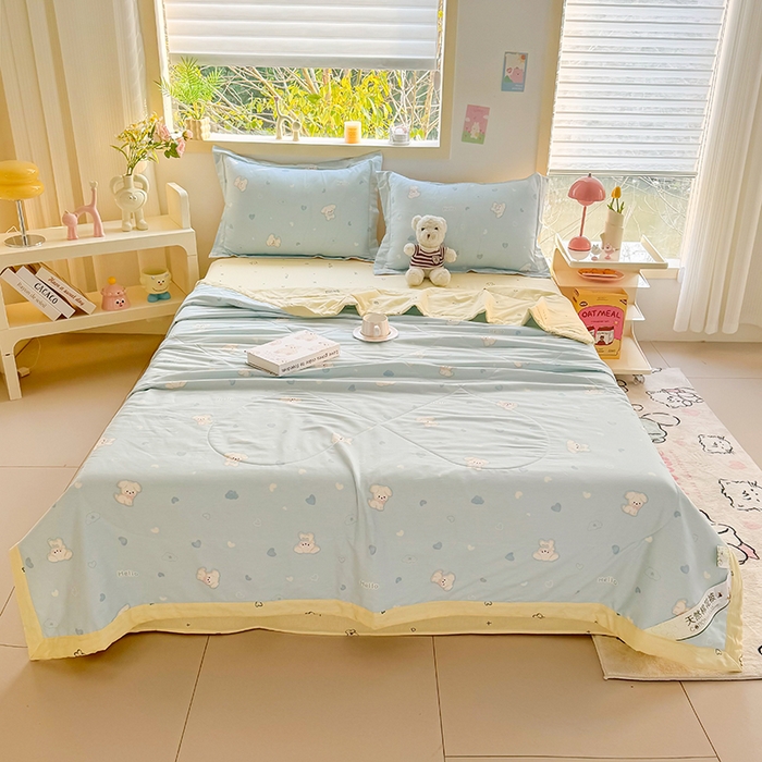 91家纺网 家纺一手货源 找家纺 栩裕纺织 2025新款全棉印染棉花夏被夏凉被空调被 哈基米