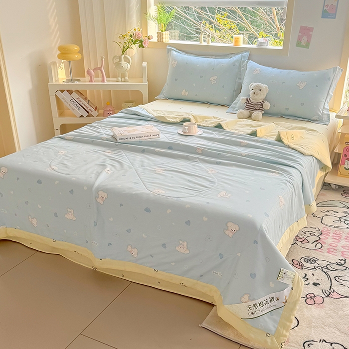 91家纺网 家纺一手货源 找家纺 栩裕纺织 2025新款全棉印染棉花夏被夏凉被空调被 哈基米